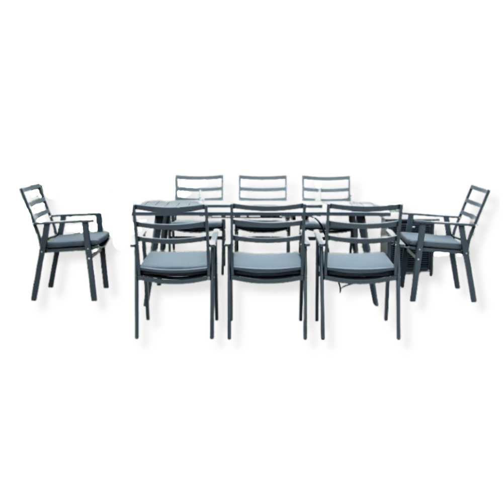 8-Seater Dining Table w/ Fire Table